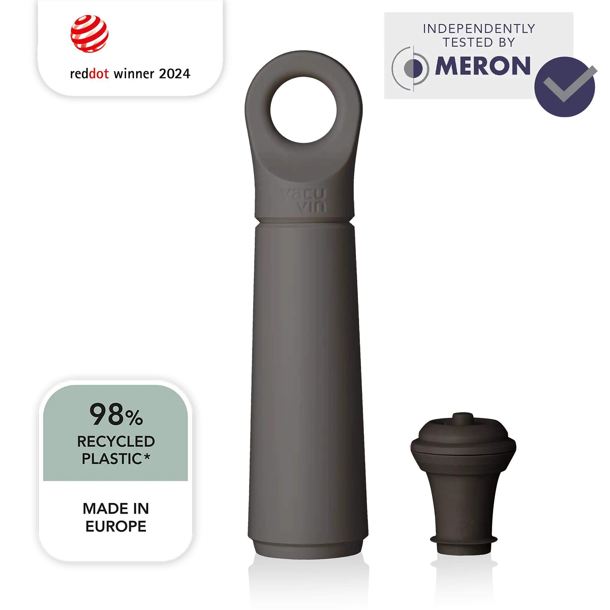 Vacu Vin Black Wine Saver With 1 Stopper - View #11