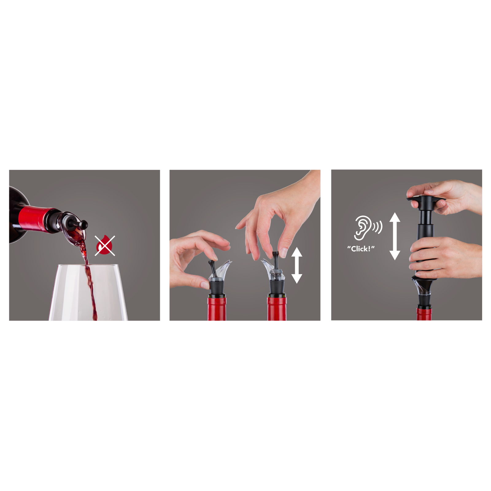 Vacu Vin Wine Saver, Stopper & Server how it works