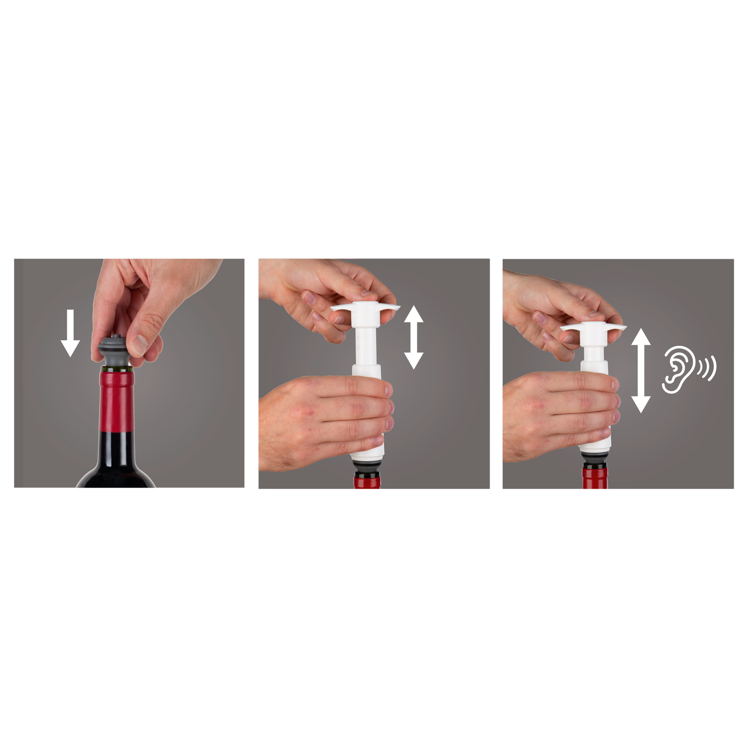 Vacu Vin Original Wine Saver white with 2 stoppers