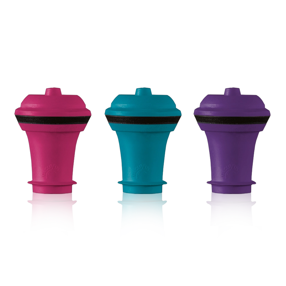 vacu vin wine stoppers coloured 3