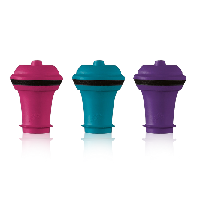 vacu vin wine stoppers coloured 3