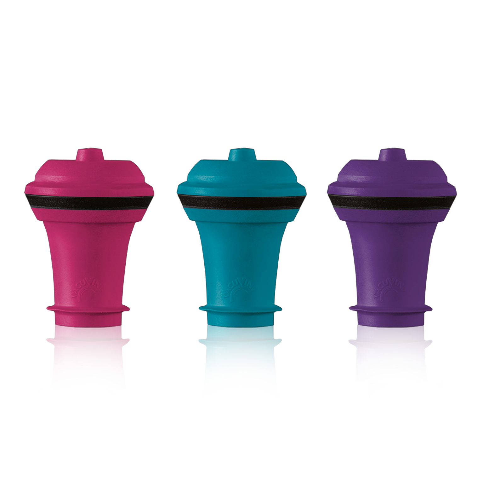 Vacu Vin Wine Stoppers Coloured set Of 3