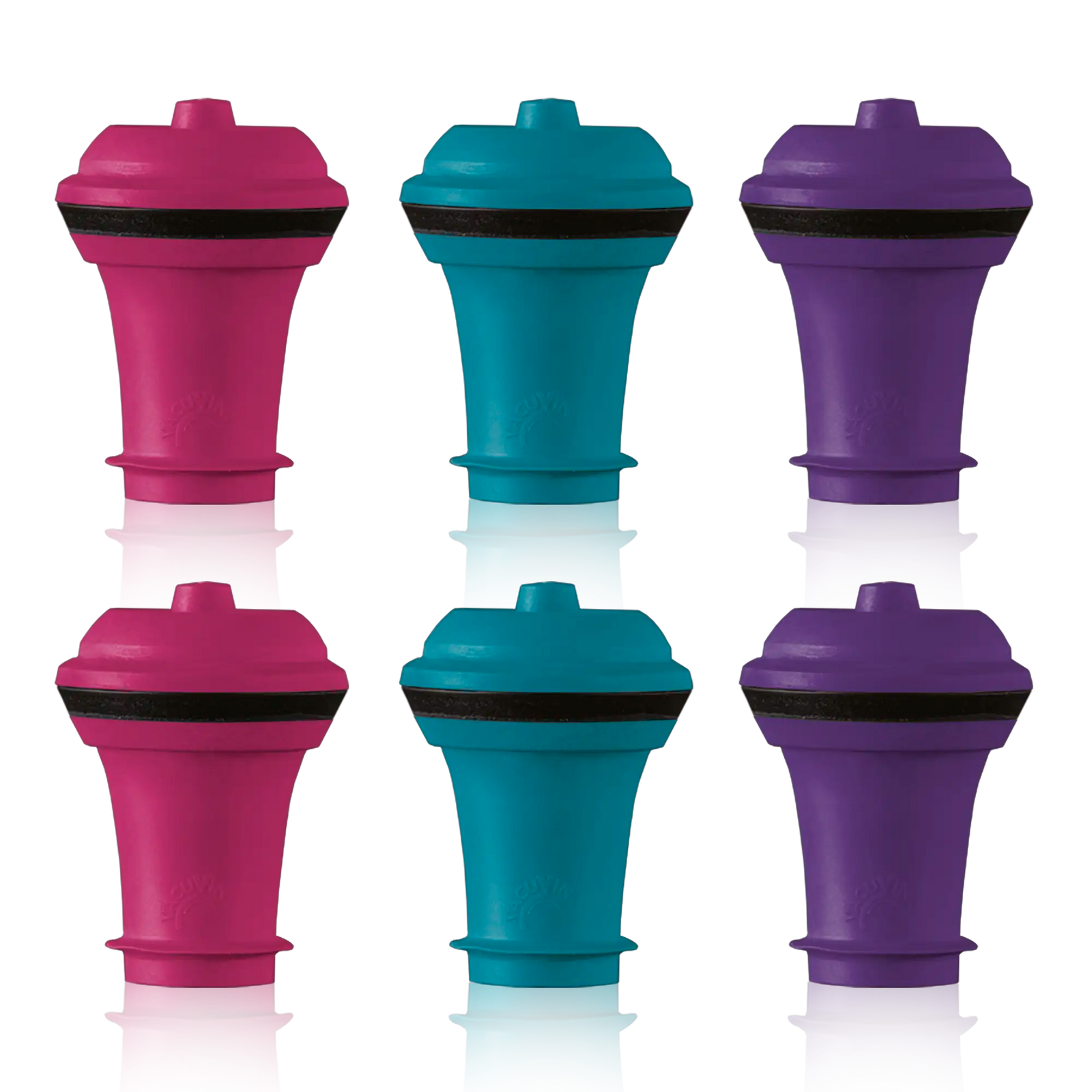 Vacu Vin Wine Stoppers Coloured set Of 6