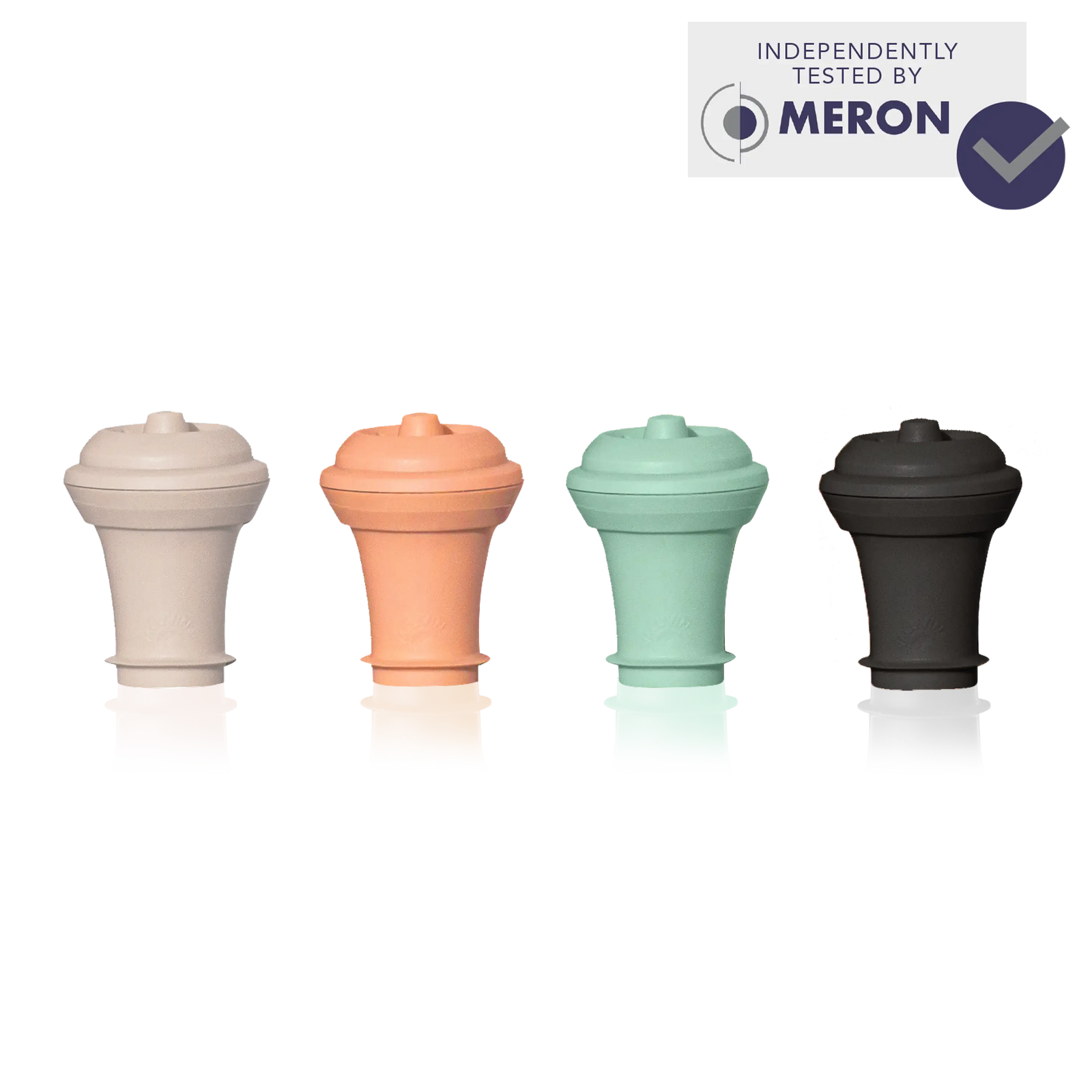 vacuvin wine stoppers loop set of 4 with meron lab test logo