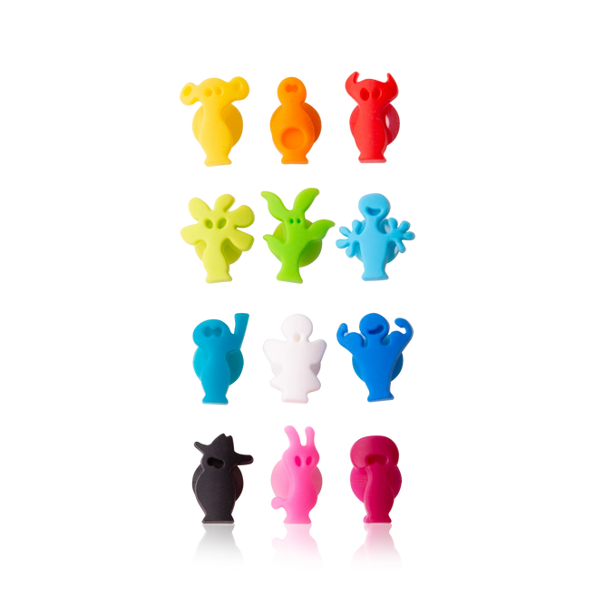 vacu vin glass markers party people 12 pieces