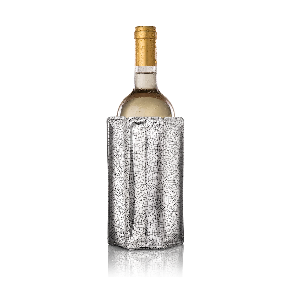vacu vin wine cooler sleeve silver