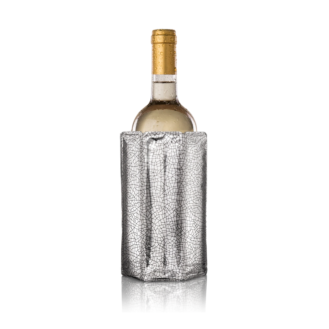 vacu vin wine cooler sleeve silver