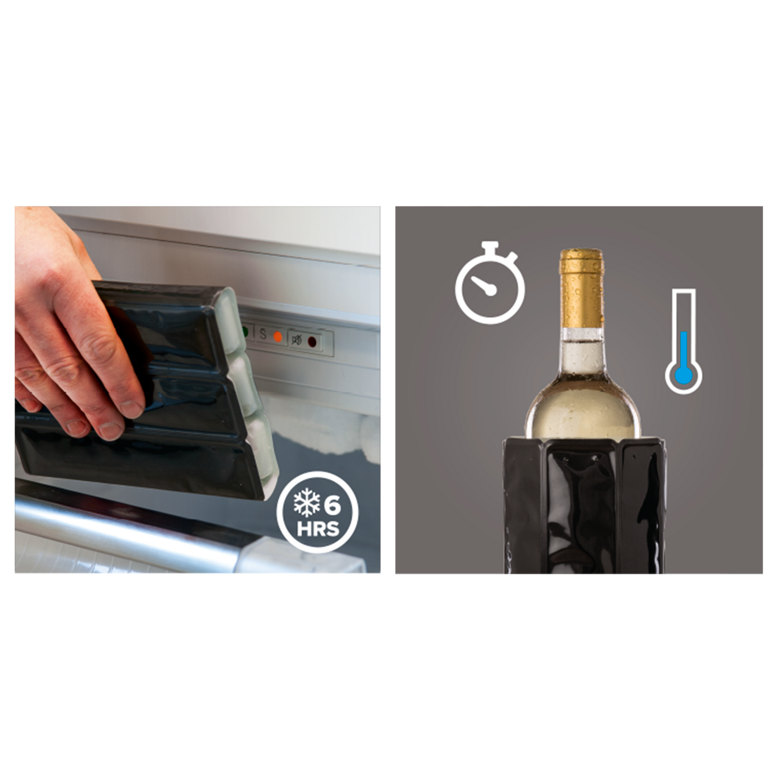 Vacu Vin Wine Cooler Sleeve platinum