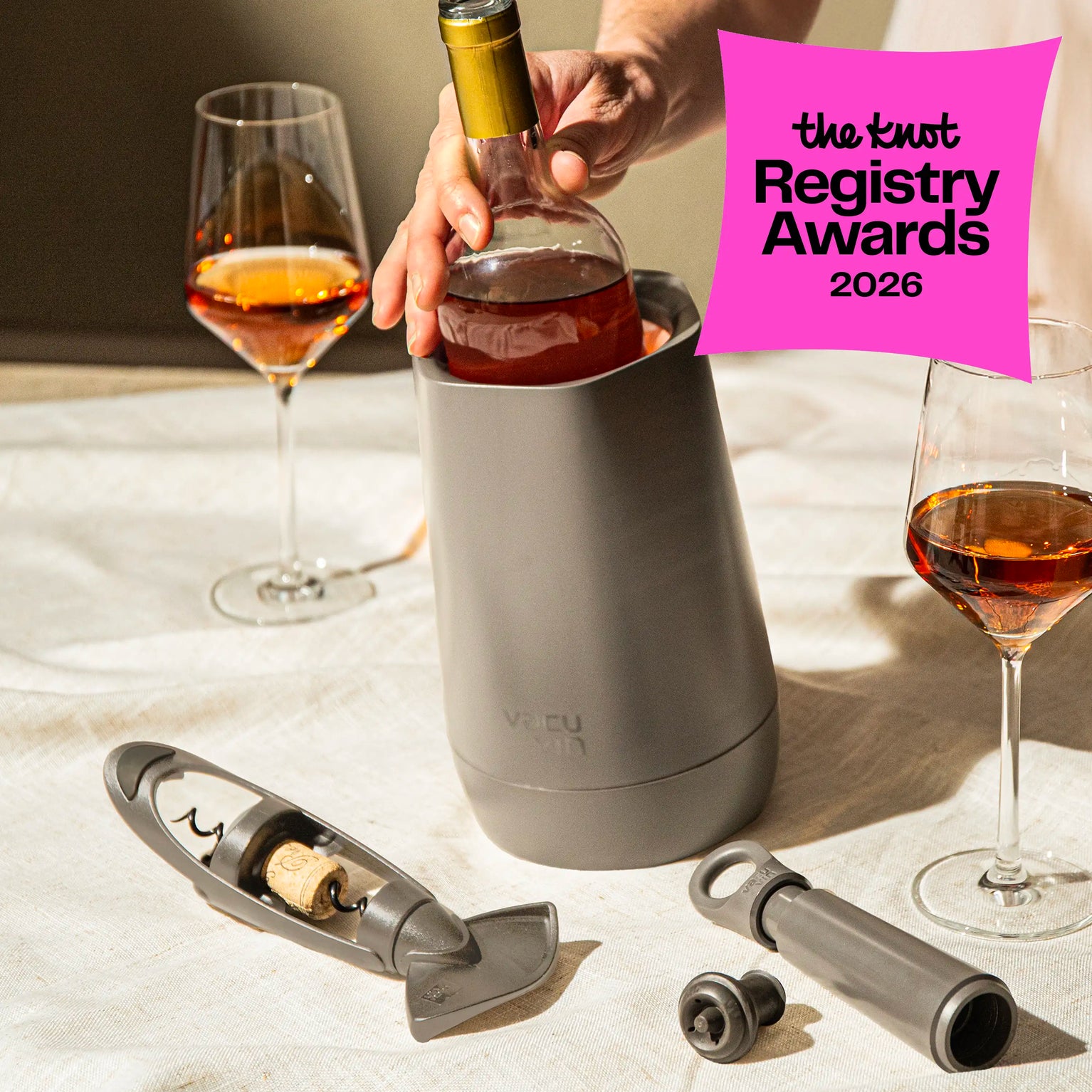 wine set host graphite main image with the knot award