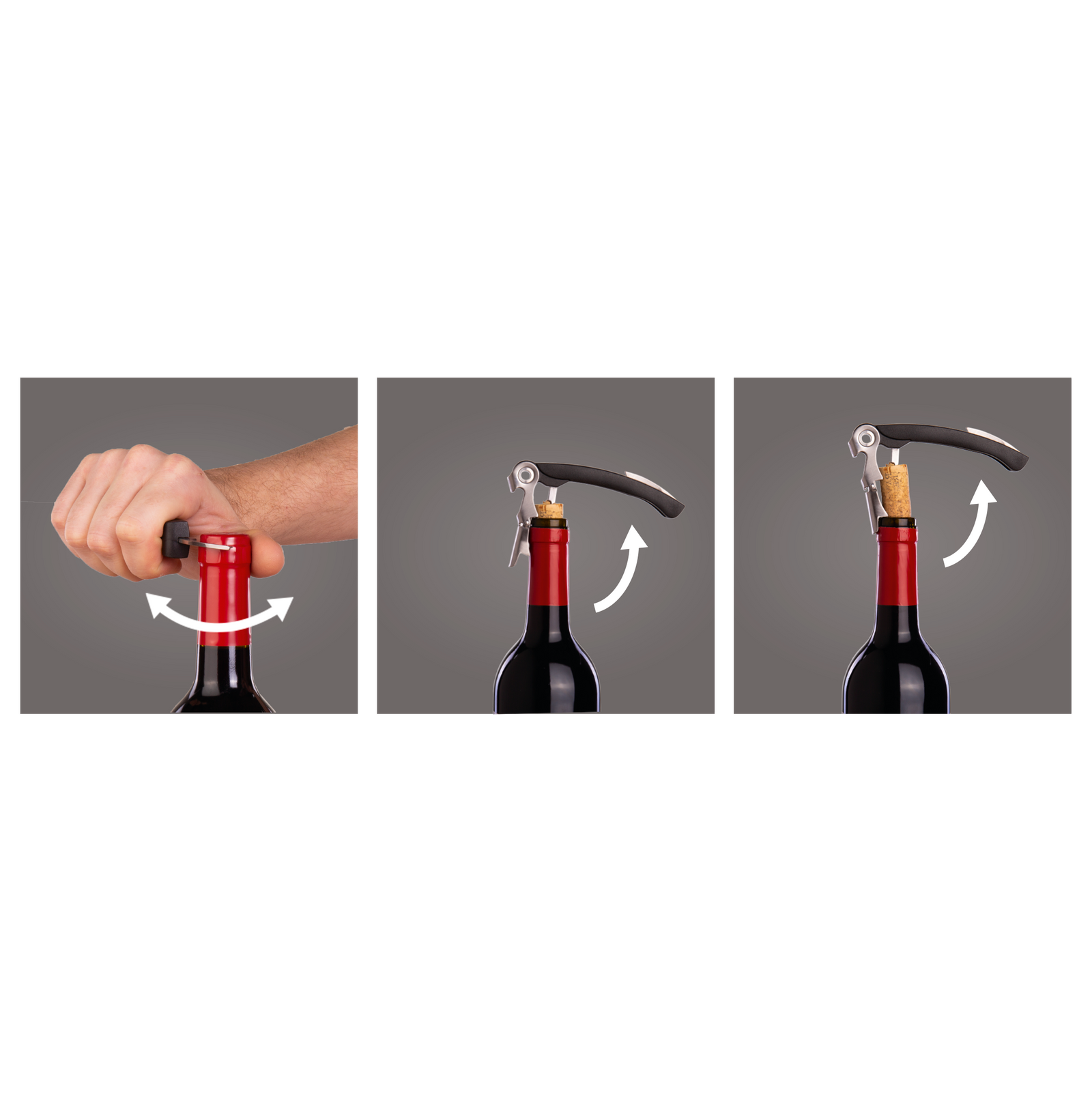 Vacu Vin Double Hinged Corkscrew how it works