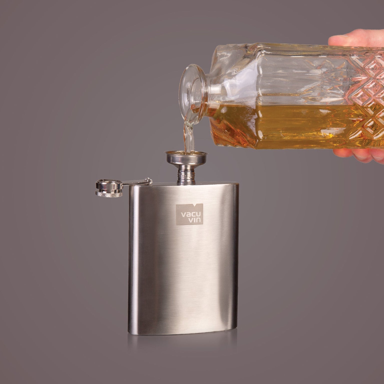 Vacu Vin Hip Flask Stainless Steel