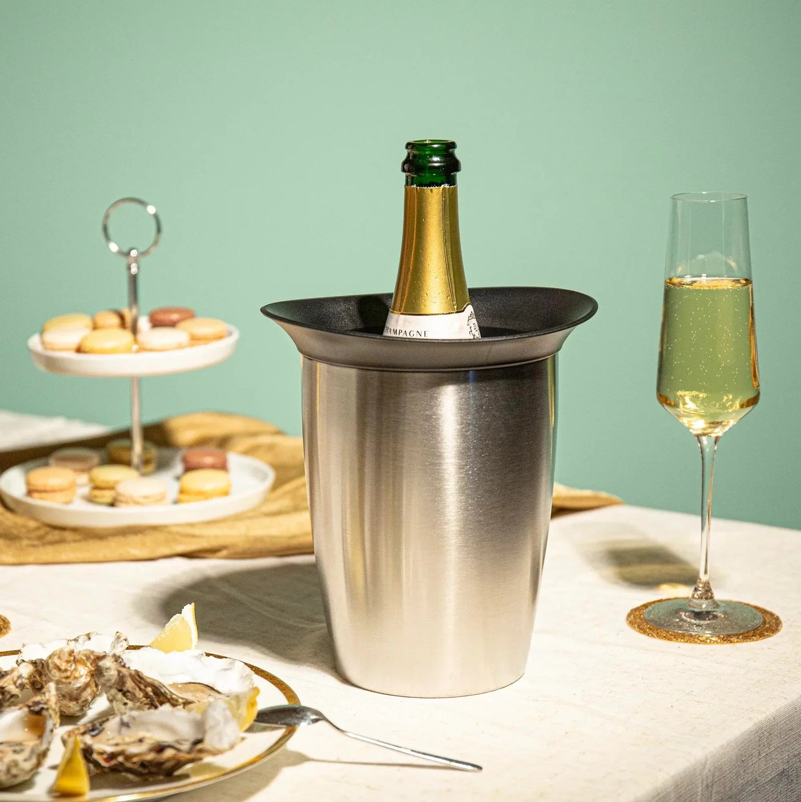 Vacu Vin Champagne Cooler Elegant Stainless Steel