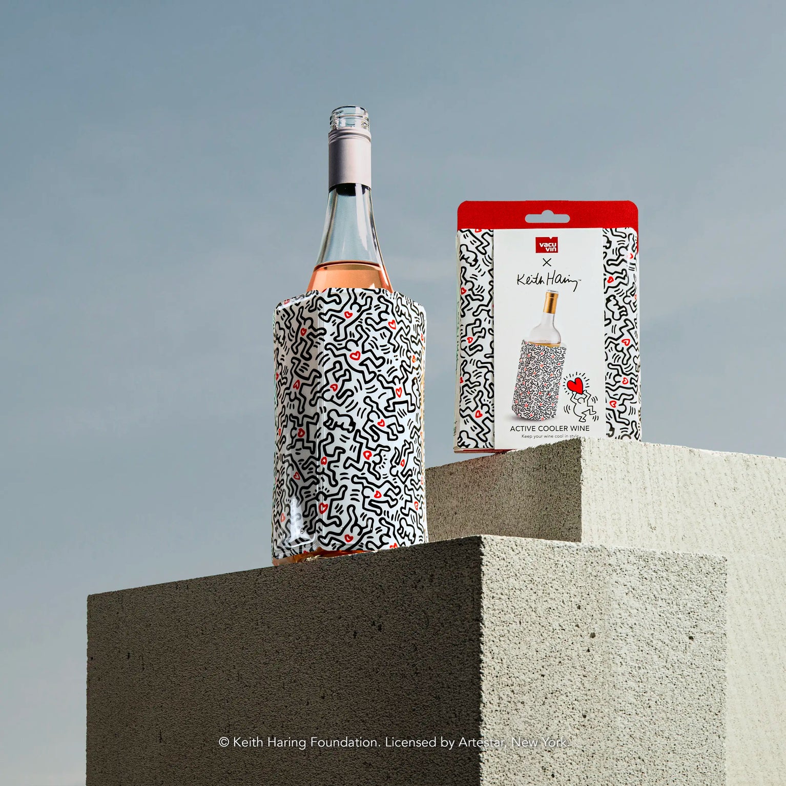Vacu Vin Wine cooler keith haring sleeve main image