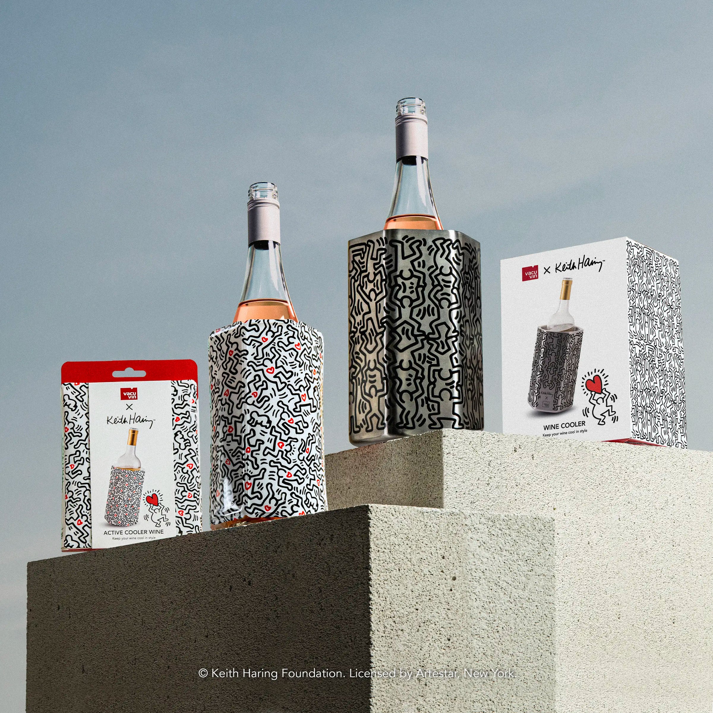 Vacu Vin wine coolers keith haring with packaging