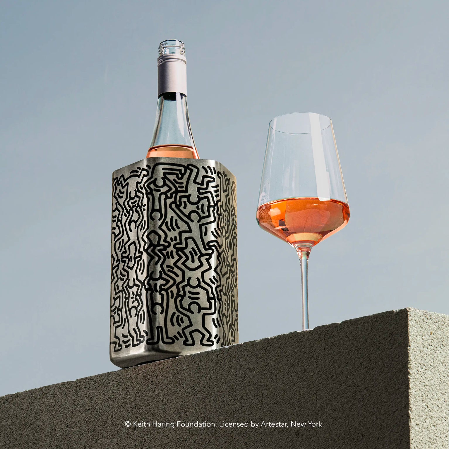 Vacu Vin Wine cooler keith haring Hive stainless steel main image