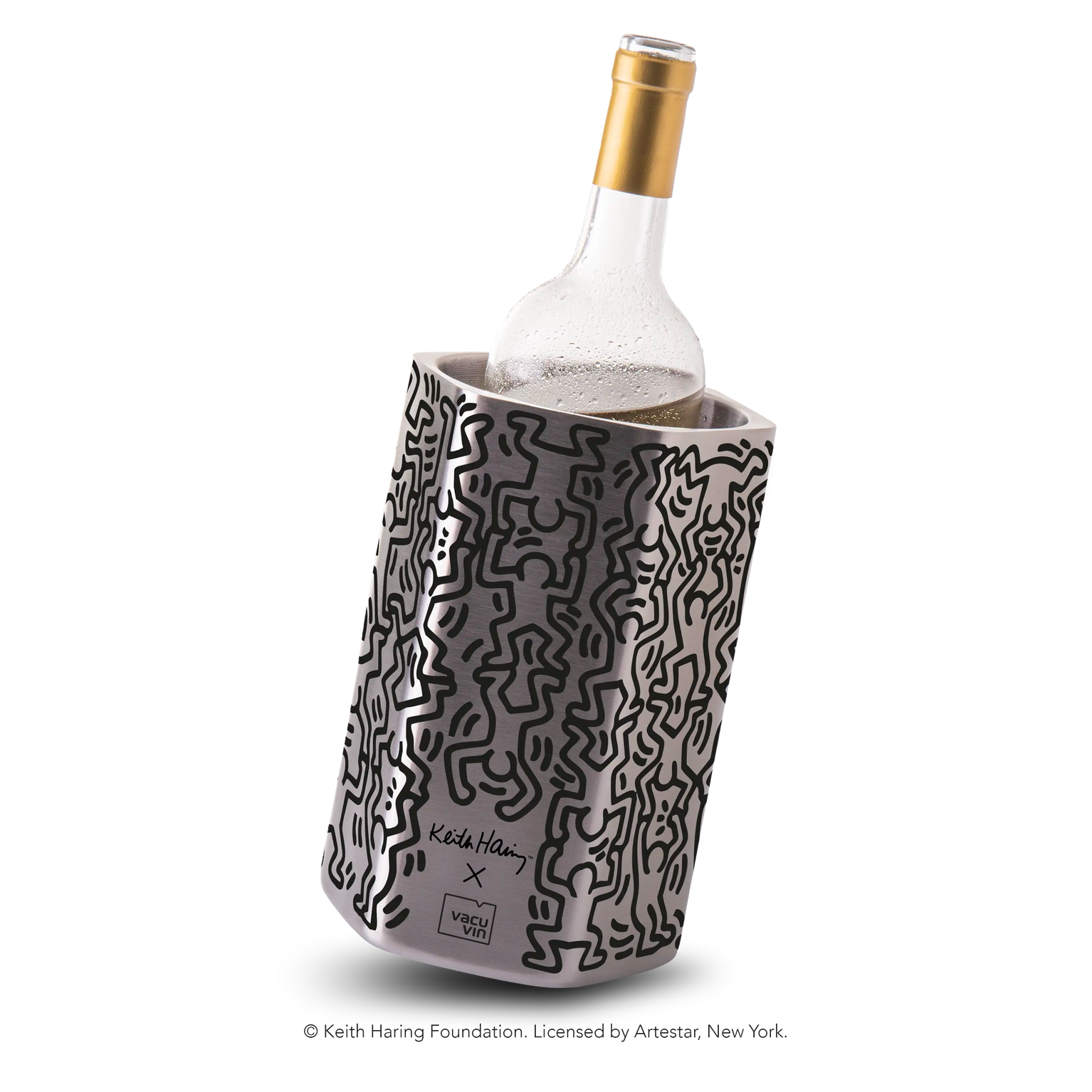 Vacu Vin Wine cooler keith haring Hive stainless steel main image