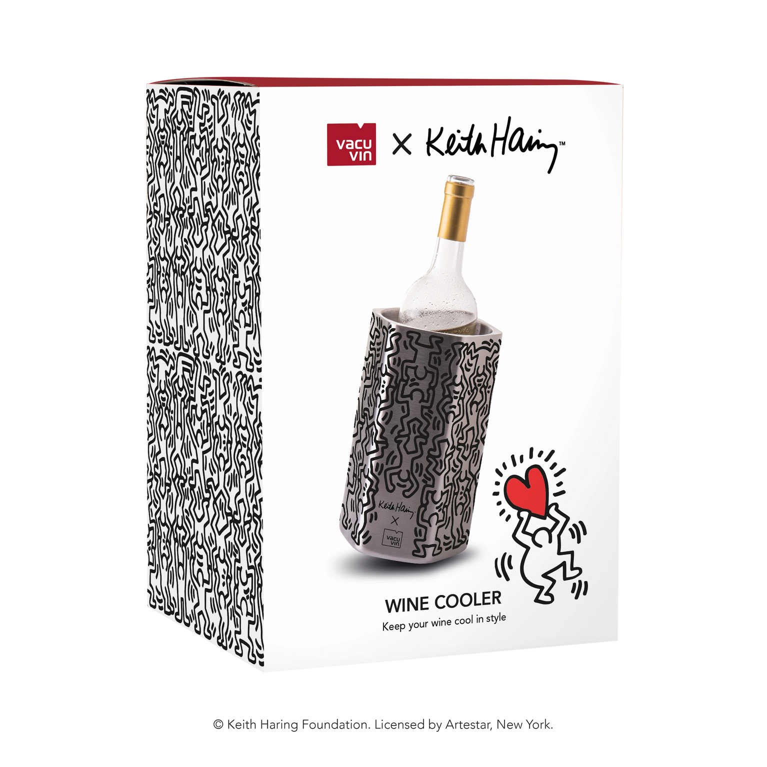 Vacu Vin Wine cooler keith haring Hive stainless steel main image