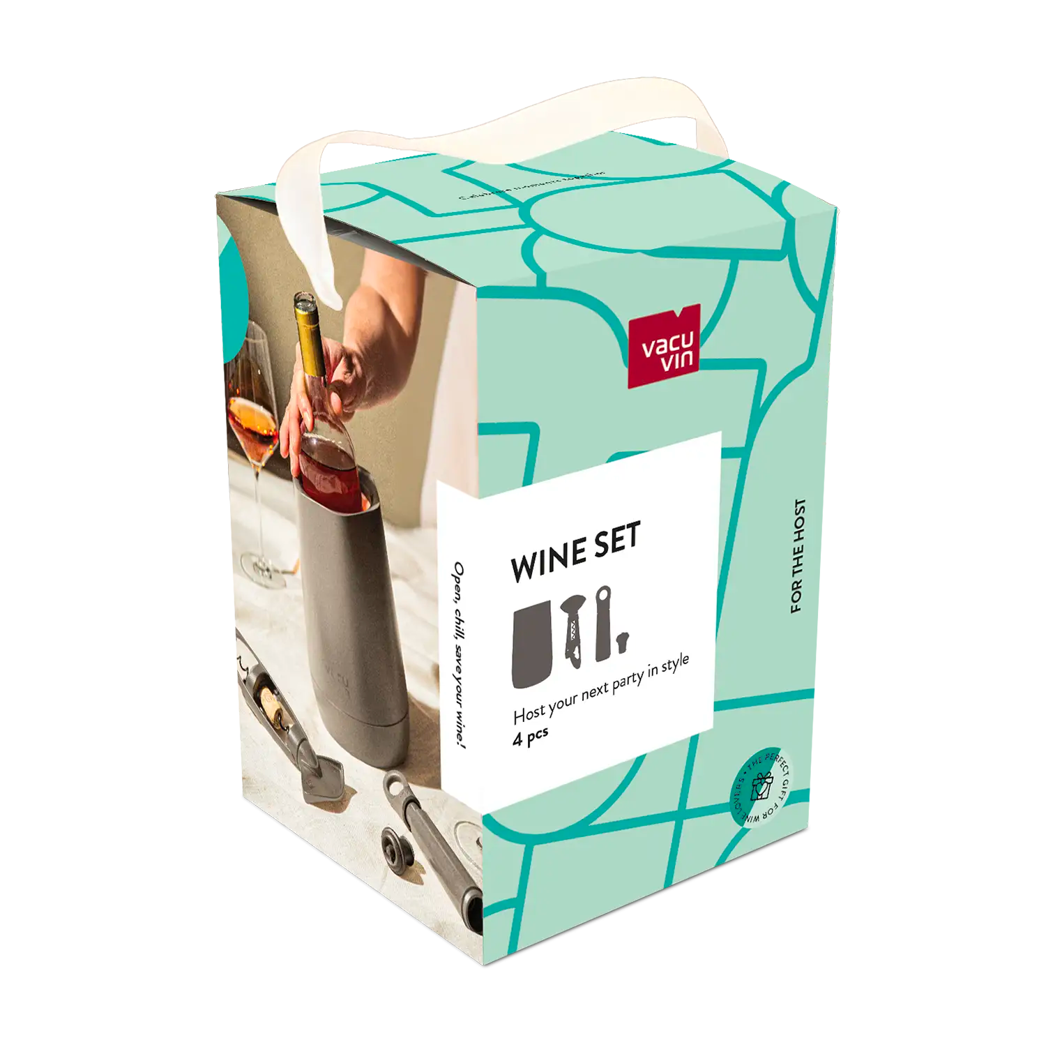 vacu Vin wine set host graphite packaging