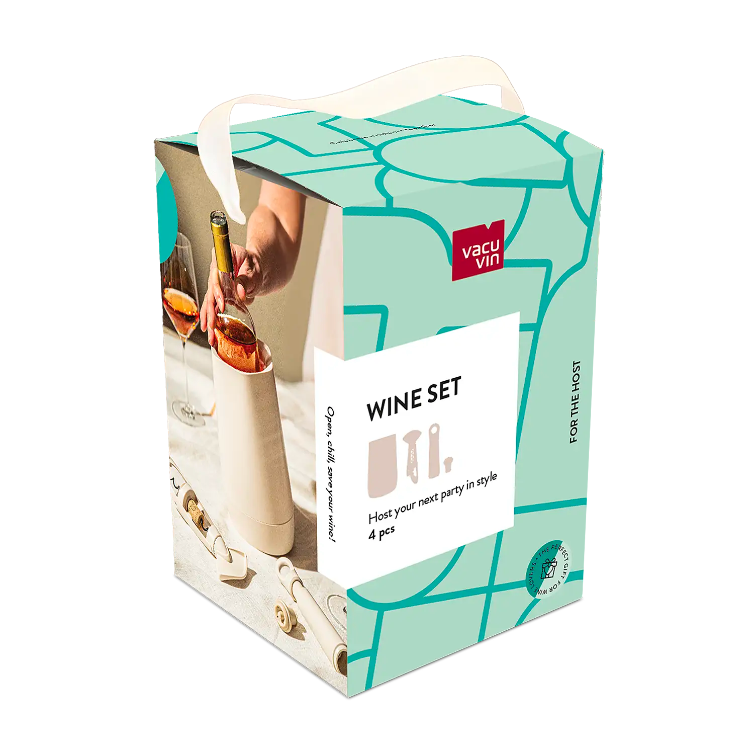 Wine set host sand from vacu vin packaging